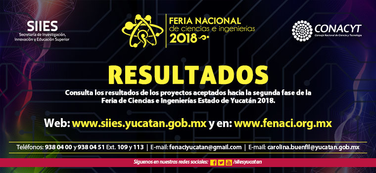 Resultados Fenaci 2018 1a Fase