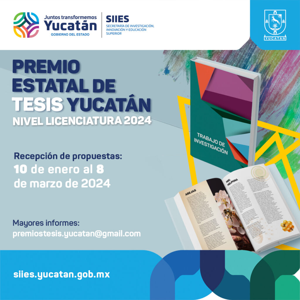 Premio Estatal de Tesis Yucatán 2024, Nivel Licenciatura SIIES